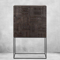 Black Accent Cabinet - Functional Entryway Storage Cabinet with Drawers