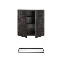 Black Accent Cabinet - Functional Entryway Storage Cabinet with Drawers