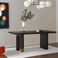 Black Dining Room Table - Unique Rectangle Table for Modern Dining Spaces