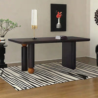 Black Dining Room Table - Unique Rectangle Table for Modern Dining Spaces