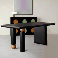 Black Dining Room Table - Unique Rectangle Table for Modern Dining Spaces