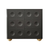 Black Furniture Living Room Cabinet - Stylish Chest of Drawers for Storage