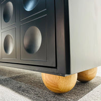 Black Furniture Living Room Cabinet - Stylish Chest of Drawers for Storage