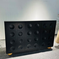 Black Furniture Living Room Cabinet - Stylish Chest of Drawers for Storage