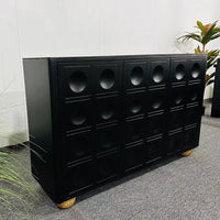 Black Furniture Living Room Cabinet - Stylish Chest of Drawers for Storage