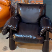 Black Leather Chair - Stylish Upholstered Chairs for Modern Living Room Furniture