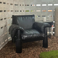 Black Leather Chair - Stylish Upholstered Chairs for Modern Living Room Furniture