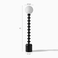 Marlow Bobbin Wood Globe Floor Lamp