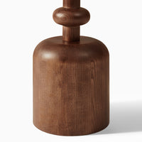 Marlow Bobbin Wood Globe Floor Lamp