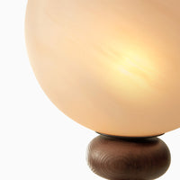Marlow Bobbin Wood Globe Floor Lamp