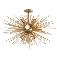 Brass Starburst Chandelier