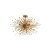 Brass Starburst Chandelier Detail 3