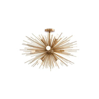Brass Starburst Chandelier Detail 4