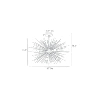Brass Starburst Chandelier Detail 7
