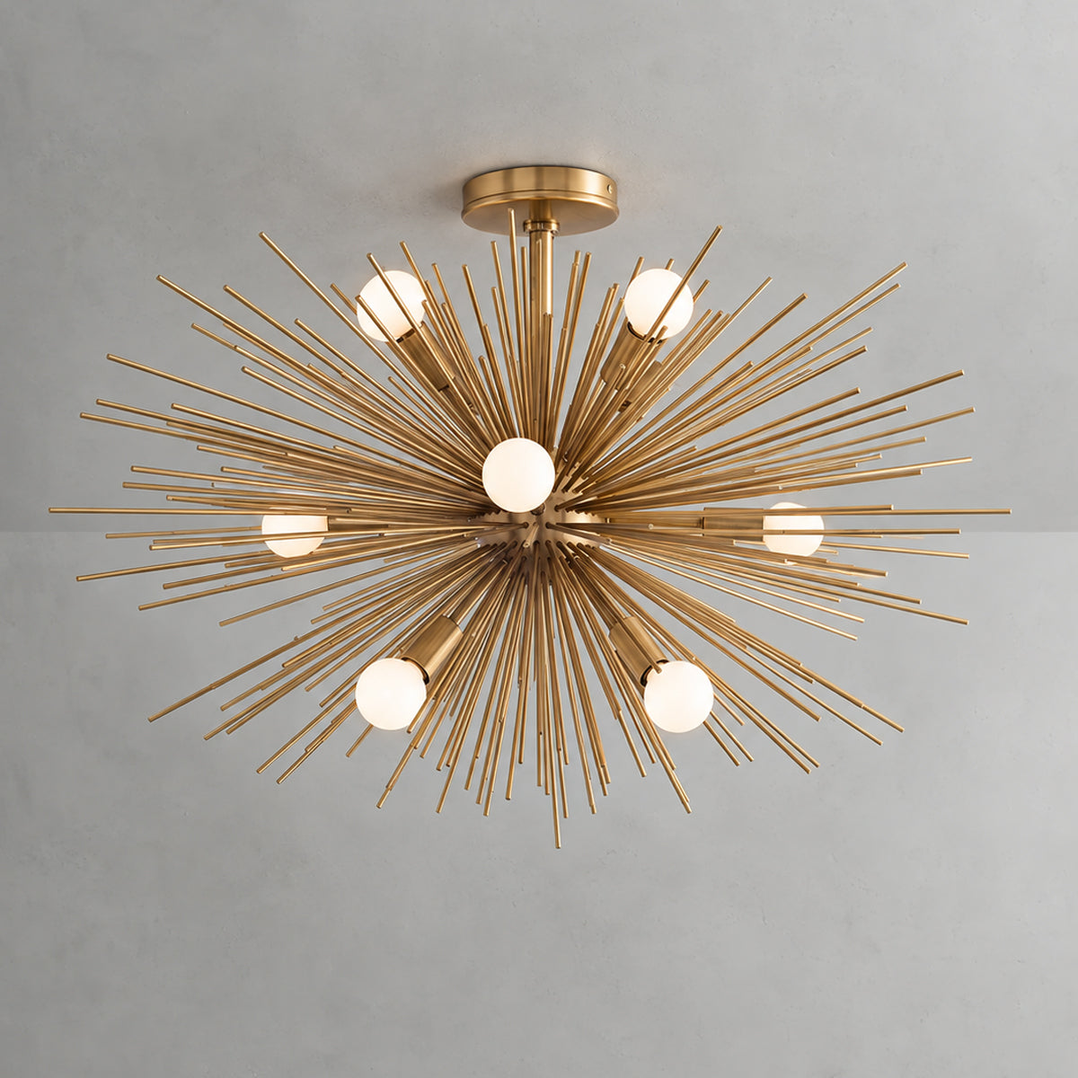 Brass Starburst Chandelier