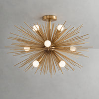 Brass Starburst Chandelier
