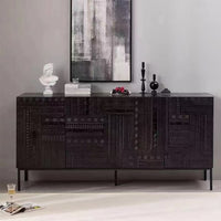 Buffet Cabinet with Storage - Modern Sideboard & Black Entryway Cabinet for Elegant Spaces