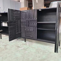 Buffet Cabinet with Storage - Modern Sideboard & Black Entryway Cabinet for Elegant Spaces
