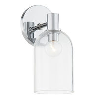 Cassio Aged Brass 2-Light Vanity Sconce with Clear Glass Cloche