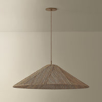 Woven Disc Pendant Light view 2