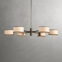 Daphne 48" Round Chandelier in Ecru