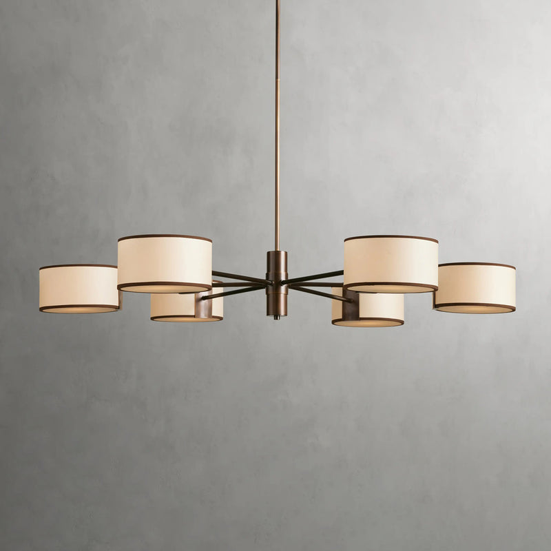 Daphne 48" Round Chandelier in Ecru
