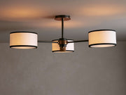 Daphne Fabric Flush Mount Black