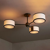 Daphne Fabric Flush Mount Black