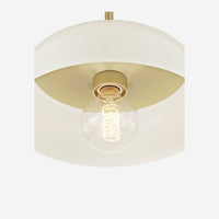 Dea Aged Brass Cream Dome Pendant Light