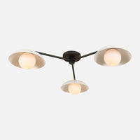 Delphine Glass Globe Triple Flush Mount