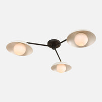 Delphine Glass Globe Triple Flush Mount