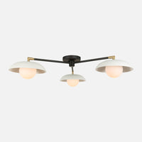 Delphine Glass Globe Triple Flush Mount
