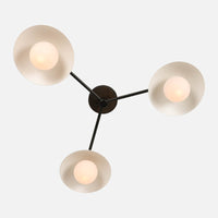 Delphine Glass Globe Triple Flush Mount