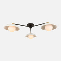 Delphine Glass Globe Triple Flush Mount