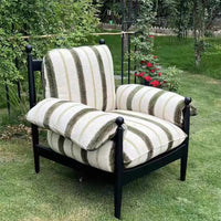 Mid-Century Design Retro Fabric Sofa Comfort Arm Chairs for Living Room
