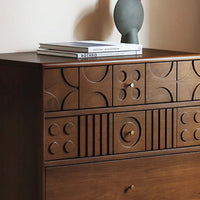 Grain Wood Furniture Mid Century Cabinet - Corner Storage Cabinet for Home