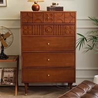 Grain Wood Furniture Mid Century Cabinet - Corner Storage Cabinet for Home