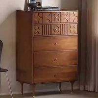 Grain Wood Furniture Mid Century Cabinet - Corner Storage Cabinet for Home