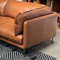 Brown Leather Sofa image 4