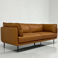 Brown Leather Sofa image 3