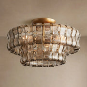 Ghiaccio Flush Mount Brasss Smoke