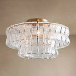 Ghiaccio Flush Mount Brass Clear