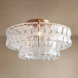 Ghiaccio Flush Mount Brass Clear