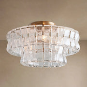 Ghiaccio Flush Mount Brass Clear