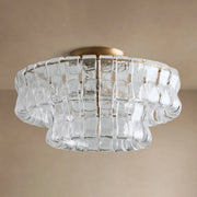 Ghiaccio Flush Mount Brass Clear