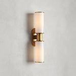 Harlin Double Sconce in Milk Brass