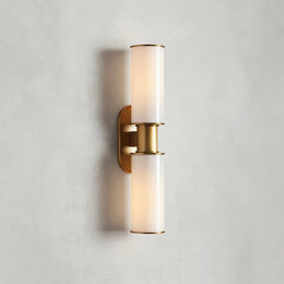 Harlin Double Sconce in Milk Brass