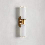 Harlin Double Sconce in Milk Brass
