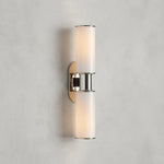 Harlin Double Sconce in Milk Nickel