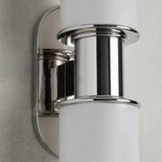 Harlin Double Sconce in Milk Nickel